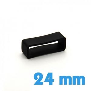 Passant bracelet Silicone Noir 24 mm 24 mm Noir Passant de bracelet montre 23 mm - 24 mm