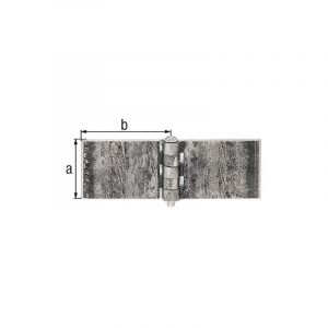 Alberts 341541 Charnière | large, à souder | acier brut | 50 x 120 mm