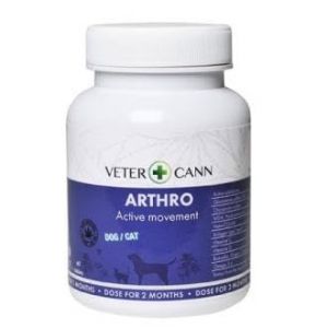 Arthro Col&aacute;geno c&atilde;es e gatos 60 comprimidos - Vetercann