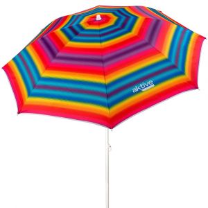 Aktive Parapluie Coupe-vent Beach 180cm Uv50 Protection One Size Multicolor Stripes