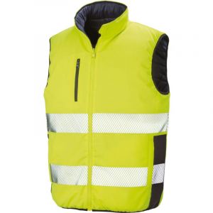 Result Bodywarmer haute visibilit&eacute; reversible Jaune / Marine XXL - Jaune / Marine