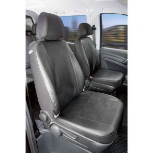 Walser Housse de siège Transporter en simili cuir pour Mercedes-Benz Viano/Vito, 2 sièges simples sans accoudoir