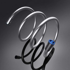 Sogood - Flexible de douche 1,50m tuyau lisse 150cm flexible gris 1M50 pour douchette pommeau de douche - Chromé