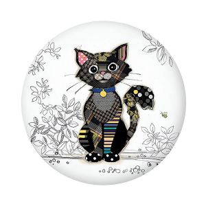 Image de Magnet Chat Noir sur Fond Blanc – Par Kiub Collection Kook
