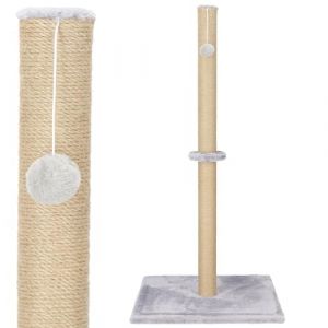 Arbre à chat - Springos - 1035 cm - Sisal - Balle suspendue - Gris