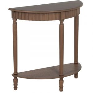 Ixia Console marron demi-lune en bois 71x30x71cm