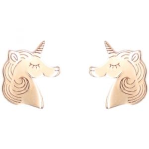 Boucles d'Oreilles Licornes - Or Jaune - Enfant