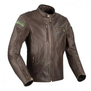 Segura Blouson cuir Cobra marron/vert- 3XL