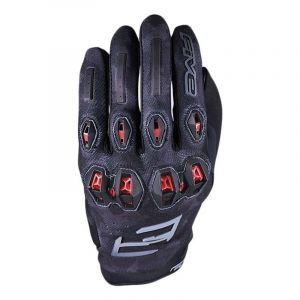 Five Gants Stunt Evo 2 Camo Noir Rouge - Taille XS