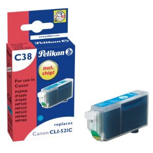 Pelikan 4103253 - Cartouche d'encre cyan compatible CLI-521C