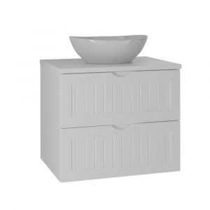 Meuble simple vasque 60cm Soline Blanc