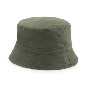 Beechfield - Bob réversible - Adulte unisexe (L/XL) (Vert olive/Pierre) - UTRW4070