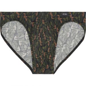 HOM Me Slip Micro Confort Vizzavona Briefs, Imprim&eacute; Camouflage V&eacute;g&eacute;tal Revisit&eacute; Kaki, Gris Et Orange, M EU