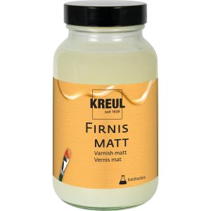C.Kreul 86165 - Vernis mat, 250 ml, prot&egrave;ge de la poussi&egrave;re et des salissures, vernis de finition transparent & &eacute;lastique &agrave; base de r&eacute;sine synth&eacute;tique, pour la peinture &agrave; l'huile et acrylique