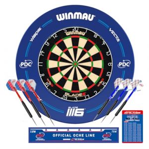 Winmau PDC Blade 6 Ensemble de Contours pour Cible de fl&eacute;chettes - Accessoires de fl&eacute;chette Professionnels - Comprend Blade 6 Cible de fl&eacute;chettes, Surround, 2 Jeux de fl&eacute;chette de pr&eacute;cision
