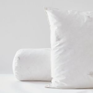 Blanrêve Polochon pour lit 90 + Oreiller 60 x 60 Gamme Naturelle "Prestige" plumes véritables confort moelleux