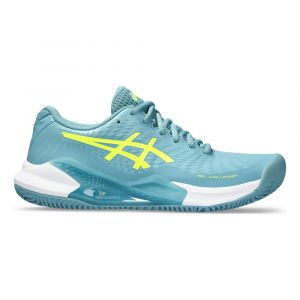 Asics Challenger 14 Clay Donna Donna Chaussures de Tennis Bleu Jaune