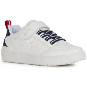 Geox J Washiba Boy A Basket, Blanc/Bleu Marine, 36 EU
