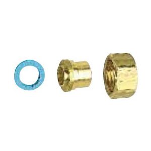 Gurtner Raccord droit 2 pi&egrave;ces &agrave; joint plat gaz, &agrave; braser sur cuivre 15X21/12