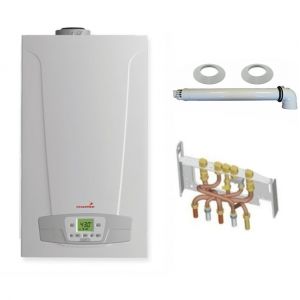 Chappee CHAUDIERE GAZ COMPLETE INITIA + 24KW COMPACT HTE MICRO ACCUMULATION CONDENSATION 2,24H + DOSSERET + VENTOUSE + ROSACE RT2012