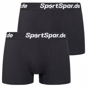Sportspar.de Hommes "Double Sparbuchse" Boxer-short Lot de 2 noir et blanc