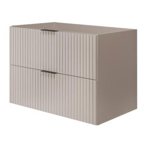 Rodan Meuble sous-lavabo - 80cm Beige mat - tons cachemire L/H/P 80/57/46cm Armoires de salle de bains, meubles de salle de bains, meubles sous-lavabo