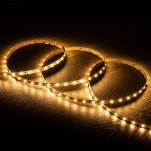 Ruban Led 12v Dc Smd2835 60led/M 5m Ip20 Largeur 10mm Coupe 5cm Blanc Chaud 2200k 5 M