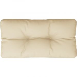 VidaXL Coussin de palette beige 80x40x12 cm tissu