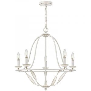 Quoizel Chandelier Bradbury 5x40W E14 Blanc antique