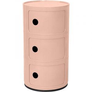 Privatefloor Armoire De Stockage - 3 Tiroirs - New Bili 3 Saumon