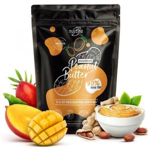 Beurre de Cacahu&egrave;te en Poudre Nustino &ndash; Mangue Sans Sucre 90 % de Mati&egrave;res Grasses en Moins Faible en calories Riche en Blanc 400g