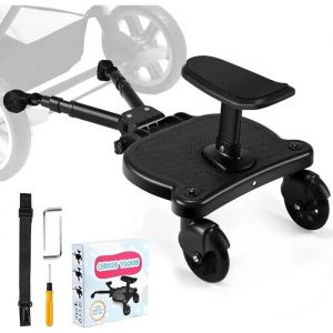 Planche Poussette Universelle B&eacute;b&eacute;, Skate Avec Sangle, Marche Pied 2-6 Ans, Supporte 25kg.