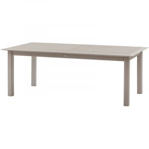 Hesperide Table de jardin extensible en aluminium effet bois 12 places ALLURE - Gr&egrave;ge et avoine - Allure