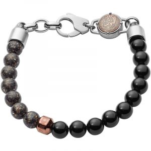 Diesel Bracelet Homme Folded Metal Noir