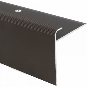 Seuil d'escalier Safety Forme: F Aluminium anodis&eacute; Bronze fonc&eacute; S 90 cm