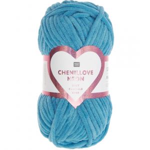 Rico Design Découvrez la Douceur de la Pelote Velours Creative Chenillove Néon 50GR de 08 Néon Bleu - 08 Néon Bleu