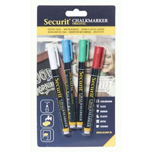 Securit Assortiment de feutres craie liquide - Lot de 4