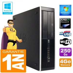 HP PC Compaq 6005 Pro SFF AMD Phenom II Ram 4Go Disque 250Go Graveur DVD Wifi W7
