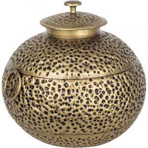 Signes Grimalt Grand vase doré ethnique pour la décoration de la maison