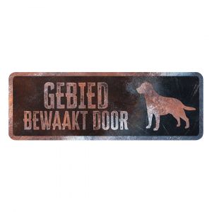 Panneau d'avertissement labrador français D&D Home