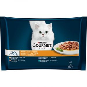 Gourmet Unknown Purina Nourriture pour Chat Thon Agneau Canard 4 x 85 g (7613037552768)