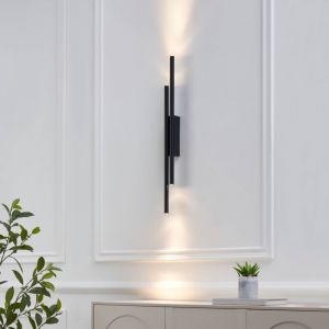 Kosilum Applique d'intérieur noire quatre points lumineux 70 cm - Gali