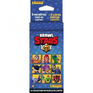 Panini Brawl Stars Trading Cards Blister 5 Pochettes + 2 Cartes édition limitée