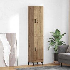 VidaXL Haut Armoire Ch&ecirc;ne artisanal 69,5 x 34 x 180 cm
