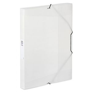 Viquel Boîte de classement plastique Coolbox 25 x 33 - format A4 dos 3 cm - translucide incolore - Lot de 7