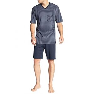 Image de Calida Pyjama Short Manches Courtes Relax 100% Coton Interlock (Dark Sapphire)