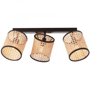 Image de Brilliant lampe, Wiley spot bar 3-flammes bois clair / noir, 3x D45, E14, 60W, têtes pivotantes