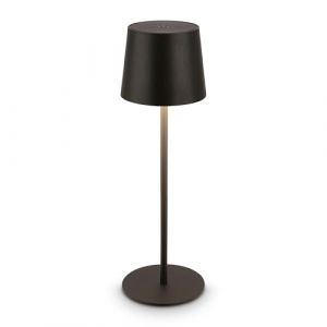 Briloner - Lampe de table sans fil LED IP44 avec touch, dimmable, batterie et source lumineuse interchangeables, lampe de chevet sans fil, de salon à poser, lampe chevet, 11x33 cm, noir