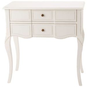 Image de Amadeus Mini commode 2 tiroirs Loire blanc 80 cm x 80 cm x 40 cm