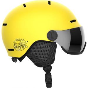 Salomon Casque de ski y snow visière orka vib yellow/un fls sil e